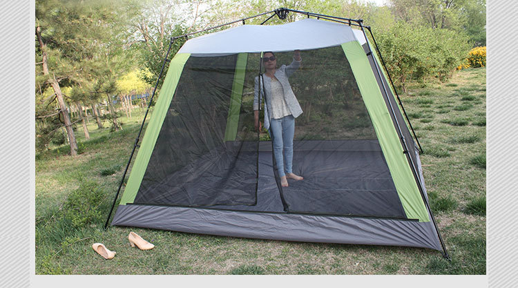 Cheap Goat Tents Hewolf 10People BigOutdoor Large Aluminum Pole Automatic Square Roof Tent Park Leisure Awning Wholesale and Retail Camping Tools Tents 